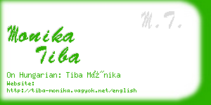 monika tiba business card